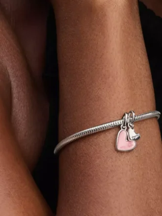 Teilbarer Mutter-&-Tochter-Dangle Charm aus Sterlingsilber