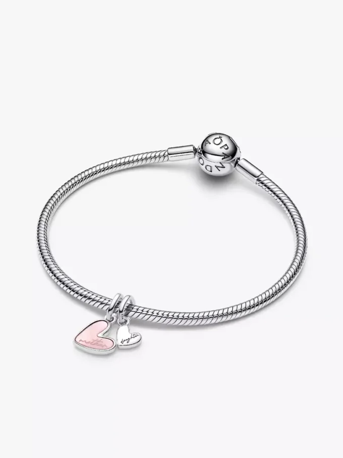 Teilbarer Mutter-&-Tochter-Dangle Charm aus Sterlingsilber