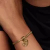 Teilbarer Puzzleteil-Herz-Dangle Charm, 14-karätig vergoldet