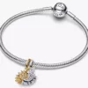 Teilbarer Sonnen- und Mond-Dangle Charm aus Sterlingsilber, 14-karätig vergoldet