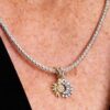 Teilbarer Sonnen- und Mond-Dangle Charm – Sterlingsilber, 14-karätige Vergoldung