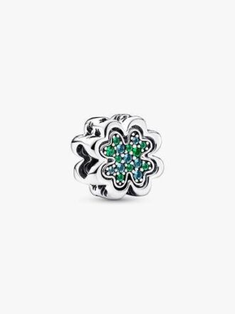 Teilbarer vierblättriger Kleeblatt-Charm – Sterlingsilber