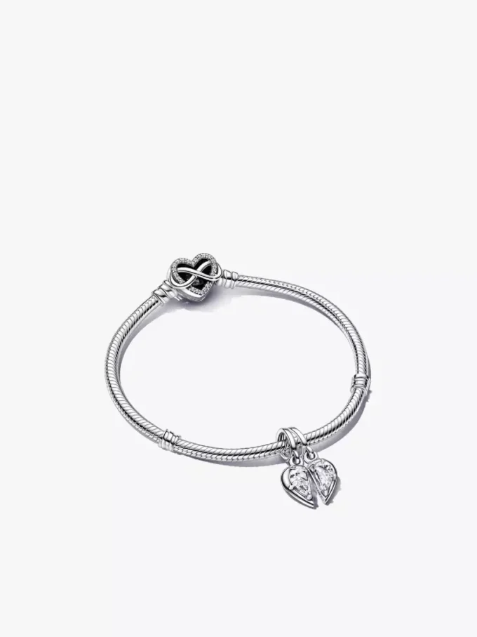 Teilbares Mutter-Tochter-Charm-Armband-Set, 2 Stück