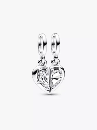 Teilbarer Mutter-&-Tochter-Dangle Charm aus Sterlingsilber