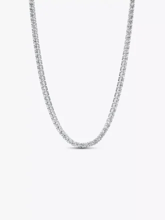 Tennis-Choker-Halskette aus Sterlingsilber
