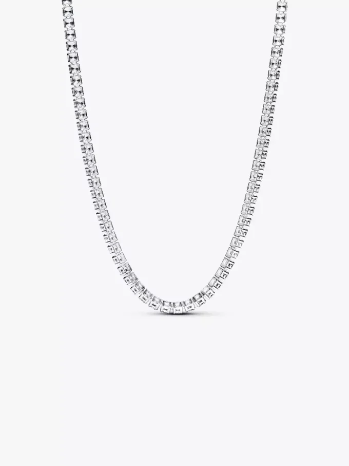 Tennis-Choker-Halskette aus Sterlingsilber Tennis-Choker-Halskette aus Sterlingsilber
