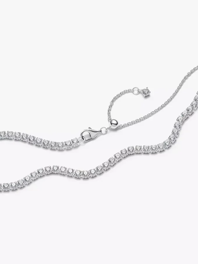 Tennis-Choker-Halskette aus Sterlingsilber Tennis-Choker-Halskette aus Sterlingsilber