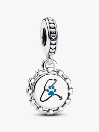 Tierarzt-Dangle Charm – Sterlingsilber