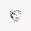Tochter-Herz-Charm aus Sterlingsilber