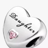 Tochter-Herz-Charm aus Sterlingsilber