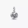 Totenkopf-Medaillon-Charm aus Sterlingsilber