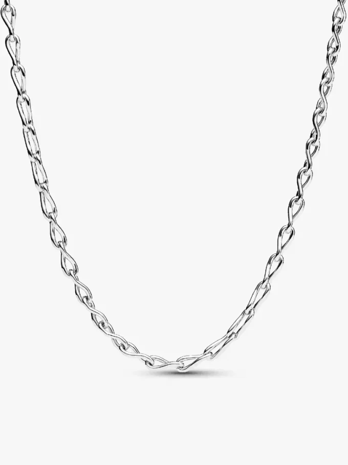 Set aus gravierbarem rechteckigem Anhänger und Unendlichkeitskette, 2er-Set Set aus gravierbarem rechteckigem Anhänger und Unendlichkeitskette, 2er-Set