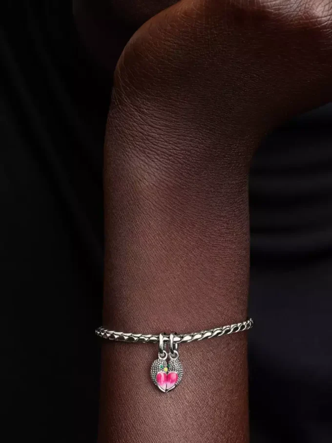 Trennbarer Dangle Charm „Love Birds“ aus Sterlingsilber