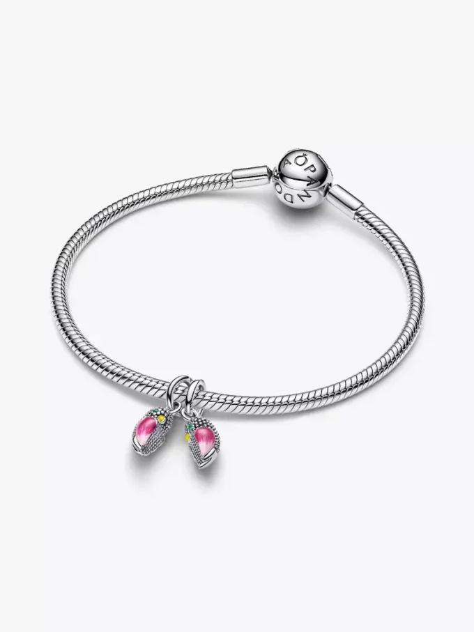 Trennbarer Dangle Charm „Love Birds“ aus Sterlingsilber