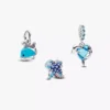 Trio aus Charms mit tiefblauen Meerestieren, 3er-Set Trio aus Charms mit tiefblauen Meerestieren, 3er-Set