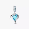 Blauer Murano Glass Delfin Dangle Charm aus Sterlingsilber Blauer Murano Glass Delfin Dangle Charm aus Sterlingsilber