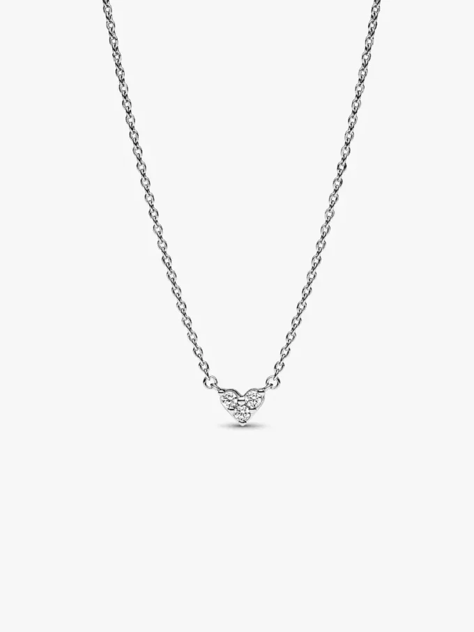 Triple Stone Heart Collier Halskette aus Sterlingsilber Triple Stone Heart Collier Halskette aus Sterlingsilber