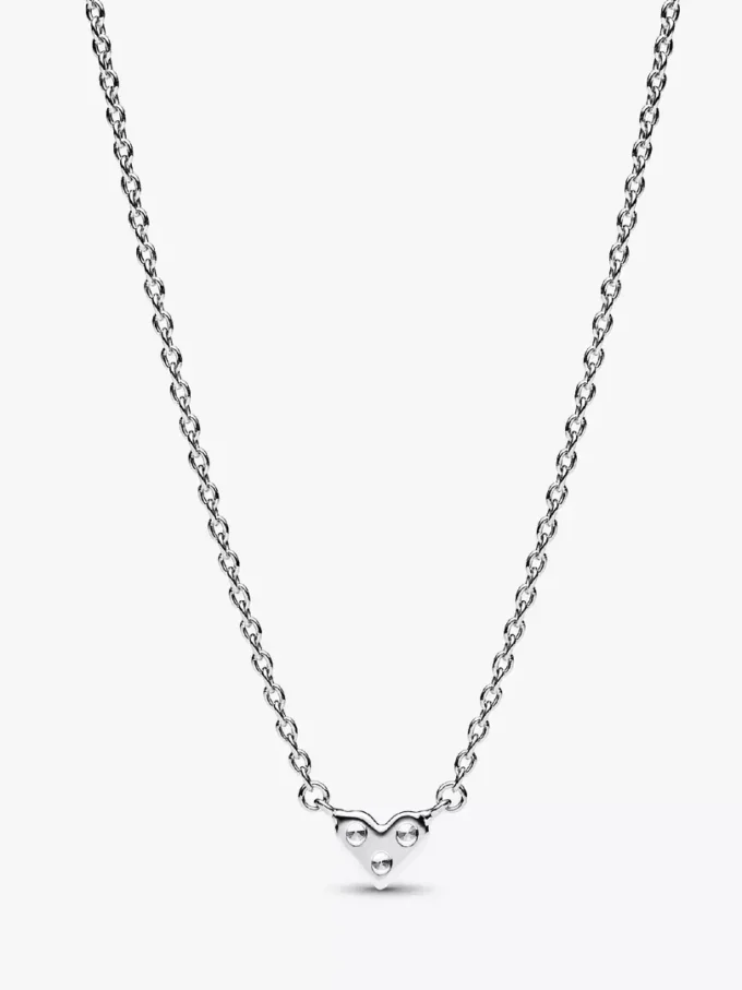 Triple Stone Heart Collier Halskette aus Sterlingsilber Triple Stone Heart Collier Halskette aus Sterlingsilber