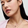 Triple Stone Heart Collier Halskette aus Sterlingsilber Triple Stone Heart Collier Halskette aus Sterlingsilber