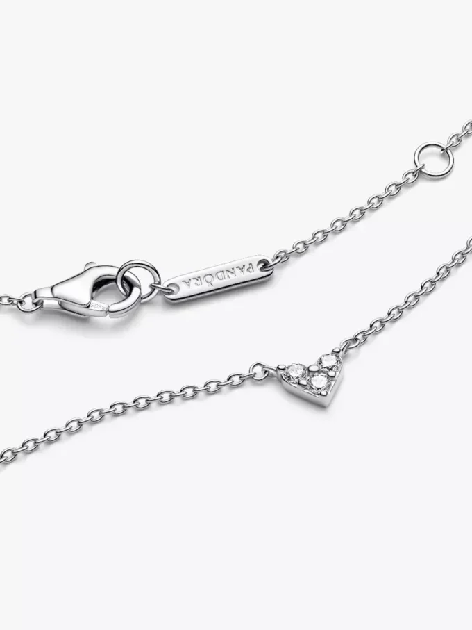 Triple Stone Heart Collier Halskette aus Sterlingsilber Triple Stone Heart Collier Halskette aus Sterlingsilber