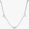 Triple Stone Heart Station Halskette – Sterlingsilber Triple Stone Heart Station Halskette – Sterlingsilber