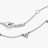 Triple Stone Heart Station Halskette – Sterlingsilber Triple Stone Heart Station Halskette – Sterlingsilber