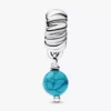 Türkisfarbener Dangle Charm aus Sterlingsilber