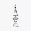 Türkisfarbener Fischgräten-Dangle Charm aus Sterlingsilber
