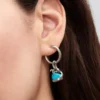 Türkisfarbener Wal-Dangle Charm aus Sterlingsilber Türkisfarbener Wal-Dangle Charm aus Sterlingsilber