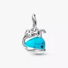 Türkisfarbener Wal-Dangle Charm aus Sterlingsilber Türkisfarbener Wal-Dangle Charm aus Sterlingsilber