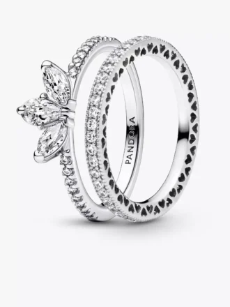 Tropfenförmiges Tiara-Ring-Set, 2er-Set