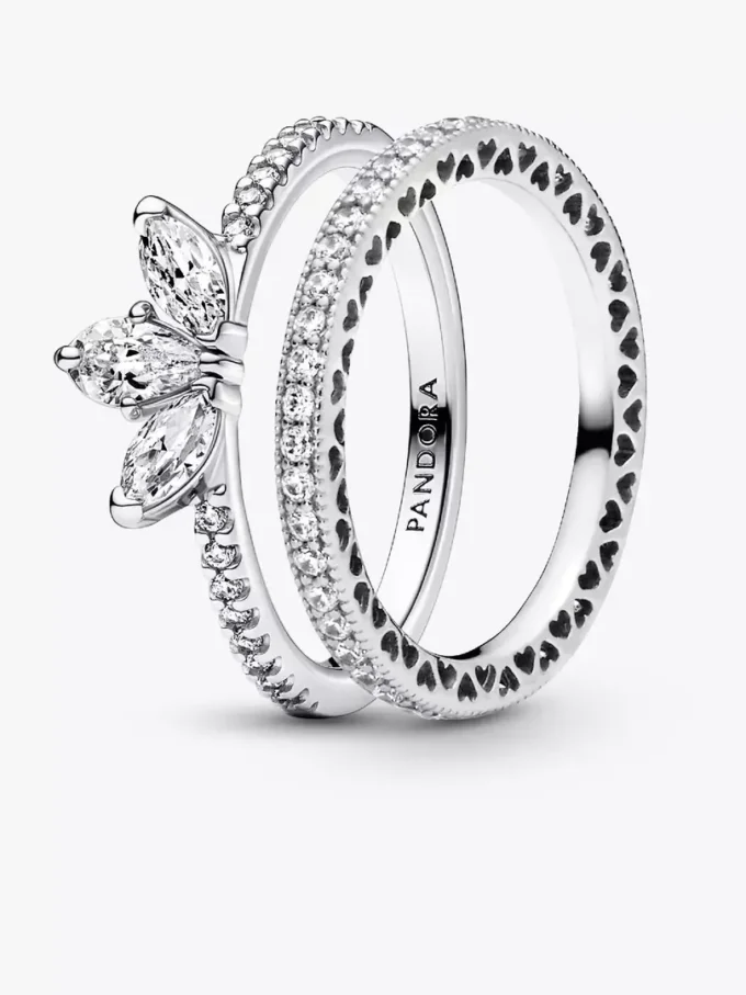Tropfenförmiges Tiara-Ring-Set, 2er-Set Tropfenförmiges Tiara-Ring-Set, 2er-Set