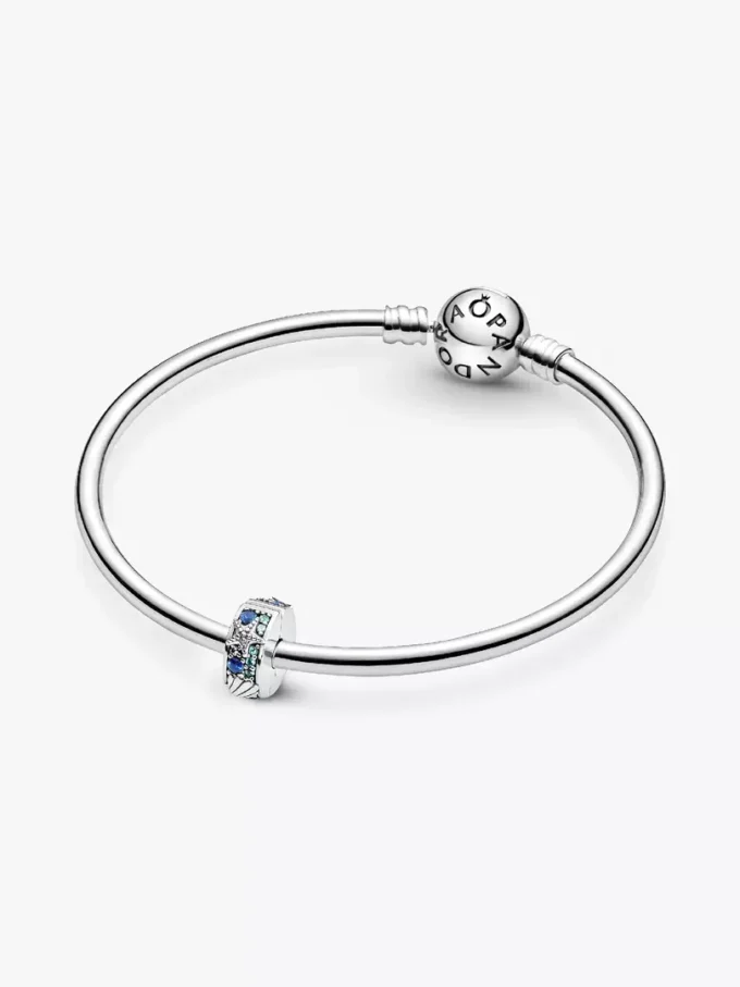 Tropischer Seestern & Muschel-Clip Charm aus Sterlingsilber