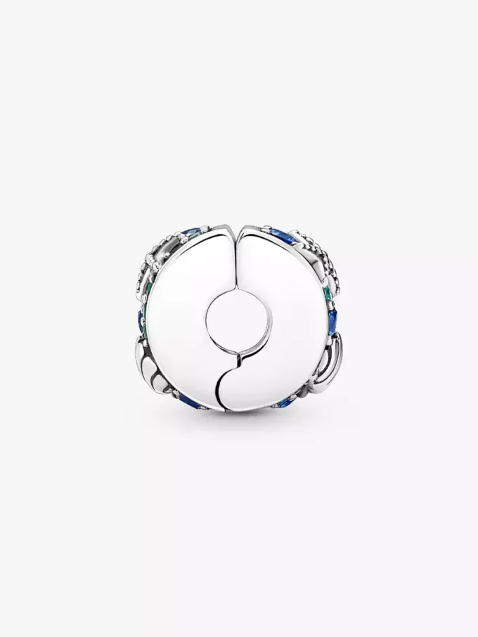 Tropischer Seestern & Muschel-Clip Charm aus Sterlingsilber
