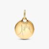Tyla Signature Tyger Round Tag Dangle Charm – 14-karätige Vergoldung
