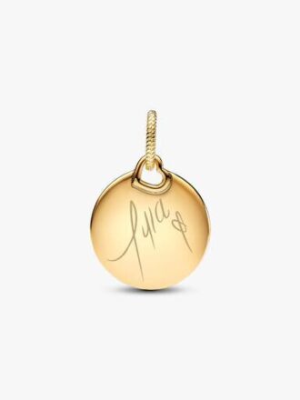 Tyla Signature Tyger Round Tag Dangle Charm – 14-karätige Vergoldung Tyla Signature Tyger Round Tag Dangle Charm – 14-karätige Vergoldung