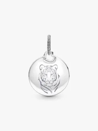 Tyla Signature Tyger Round Tag Dangle Charm – Sterlingsilber Tyla Signature Tyger Round Tag Dangle Charm – Sterlingsilber