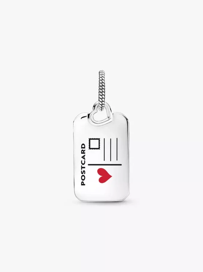 USA-Postkarten-Dangle Charm aus Sterlingsilber USA-Postkarten-Dangle Charm aus Sterlingsilber
