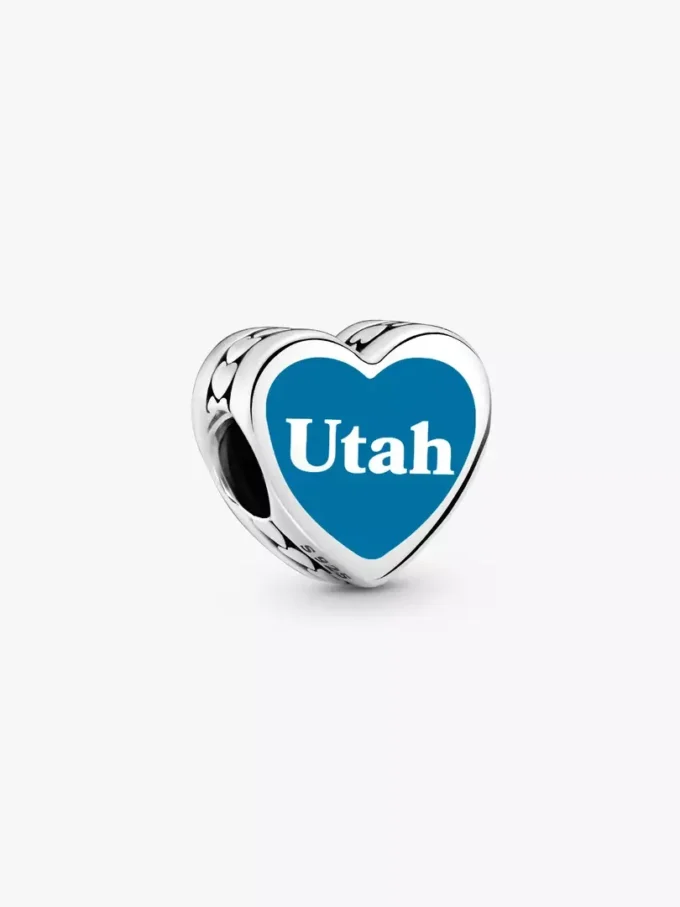 Utah-Herz-Charm aus Sterlingsilber