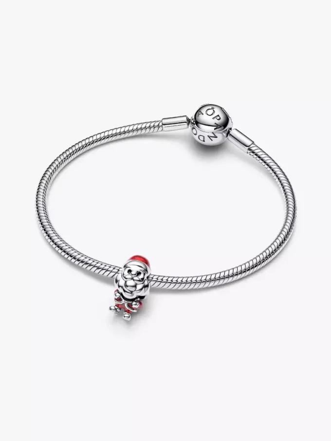 Verspielter Weihnachtsmann-Charm aus Sterlingsilber Verspielter Weihnachtsmann-Charm aus Sterlingsilber