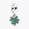 Vierblättriges Kleeblatt-Dangle Charm aus Sterlingsilber