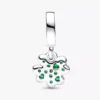 Vierblättriges Kleeblatt-Dangle Charm aus Sterlingsilber