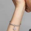 Vierblättriges Kleeblatt-Freundschafts-Dangle Charm aus Sterlingsilber Vierblättriges Kleeblatt-Freundschafts-Dangle Charm aus Sterlingsilber