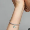 Vierblättriges Kleeblatt, Herz und Hufeisen – Dreifach-Dangle Charm – Sterlingsilber