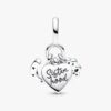 Vierblättriges Kleeblatt, Herz und Hufeisen – Dreifach-Dangle Charm – Sterlingsilber