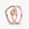Voller Liebe und Glanz: Wishbone Ring-Sets, 2er-Set Voller Liebe und Glanz: Wishbone Ring-Sets, 2er-Set