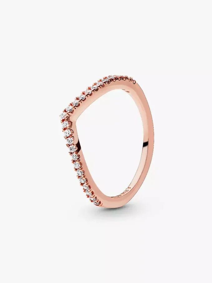 Verspieltes „Love Elevated Heart Wishbone Ring“-Sets, 2er-Set Verspieltes „Love Elevated Heart Wishbone Ring“-Sets, 2er-Set