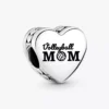 Volleyball-Mom-Herz-Charm aus Sterlingsilber Volleyball-Mom-Herz-Charm aus Sterlingsilber