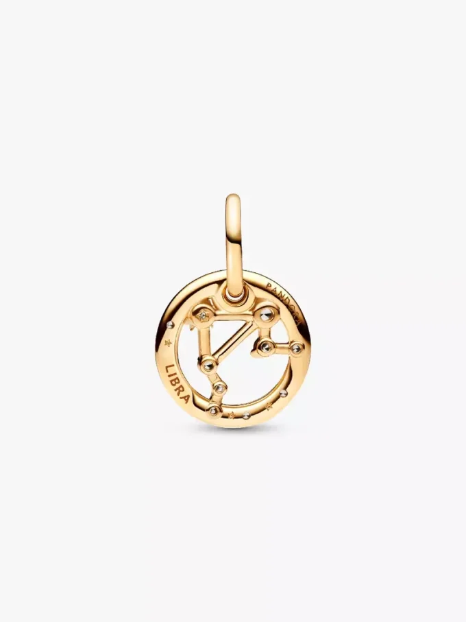 Waage-Sternzeichen-Dangle Charm, 14-karätig vergoldet Waage-Sternzeichen-Dangle Charm, 14-karätig vergoldet