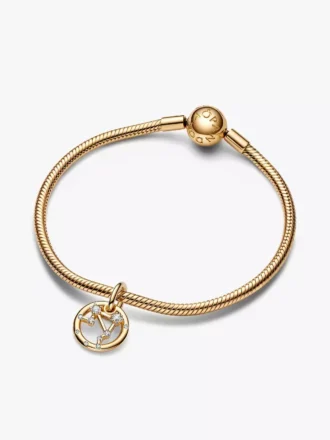 Waage-Sternzeichen-Dangle Charm-Armband-Set, 2er-Set